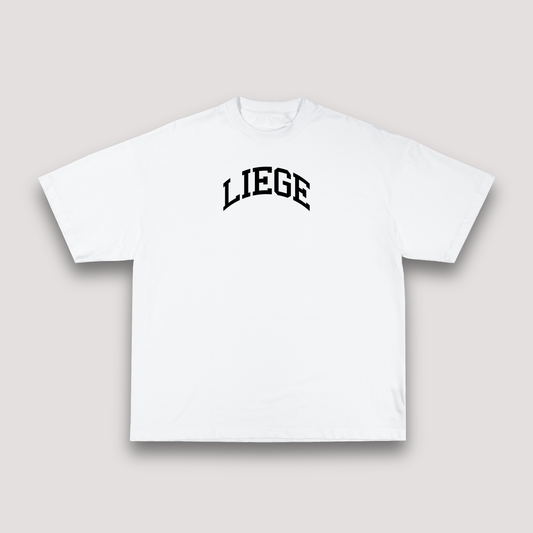 T-shirt Oversize Liège – Blanc & Noir | 100% Coton Bio Premium