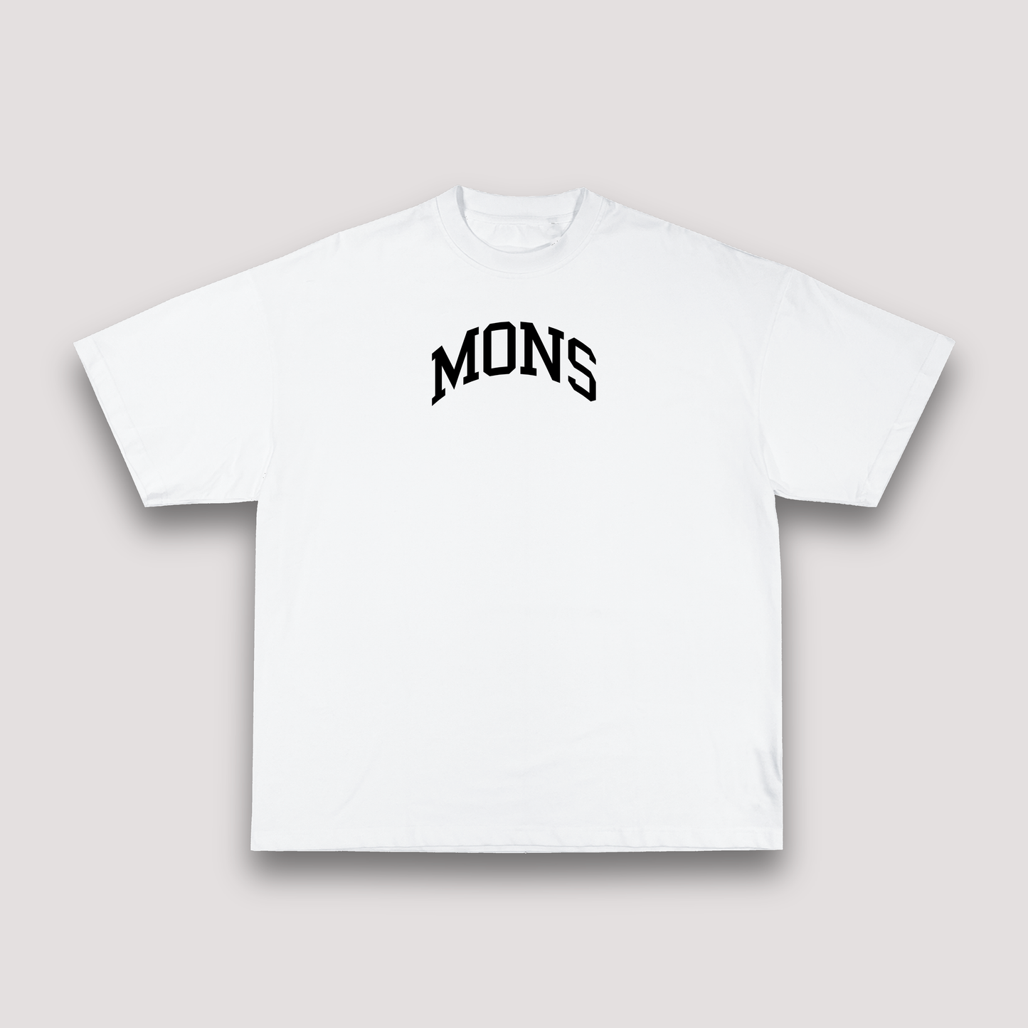 T-shirt Oversize Mons – Blanc & Noir | 100% Coton Bio Premium