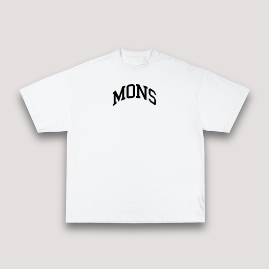 T-shirt Oversize Mons – Blanc & Noir | 100% Coton Bio Premium