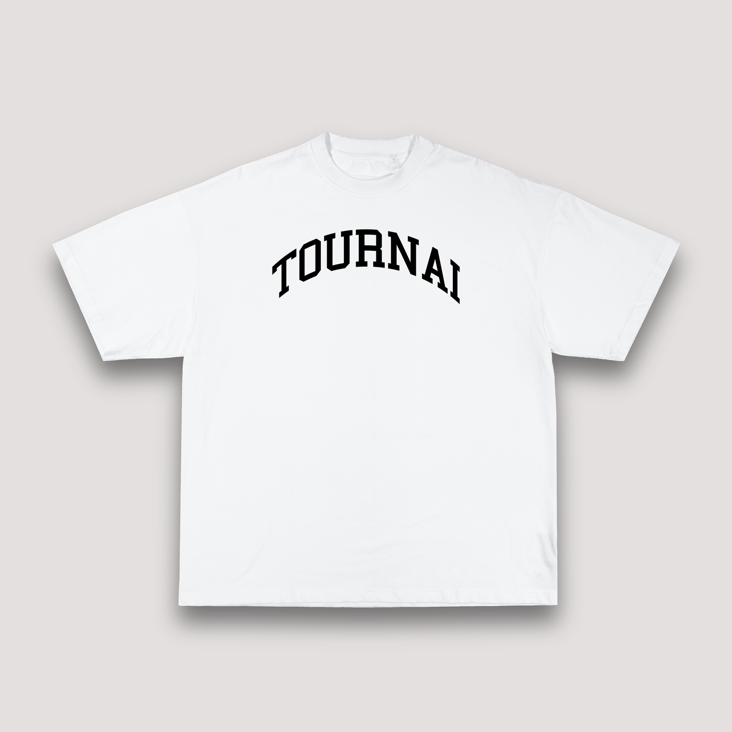 T-shirt Oversize Tournai – Blanc & Noir | 100% Coton Bio Premium