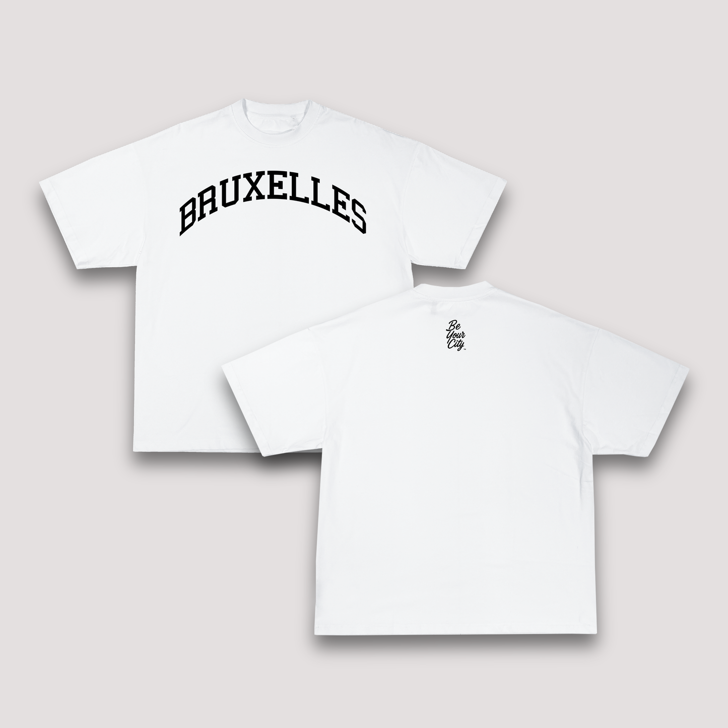 T-shirt Blanc Oversize Bruxelles | 100% Coton Bio Premium