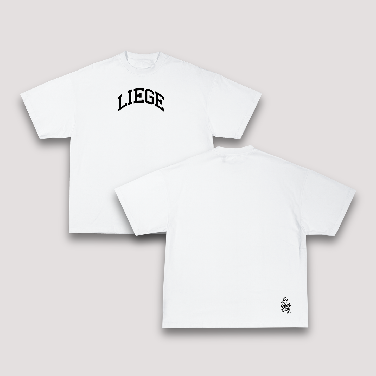 T-shirt Oversize Liège – Blanc & Noir | 100% Coton Bio Premium