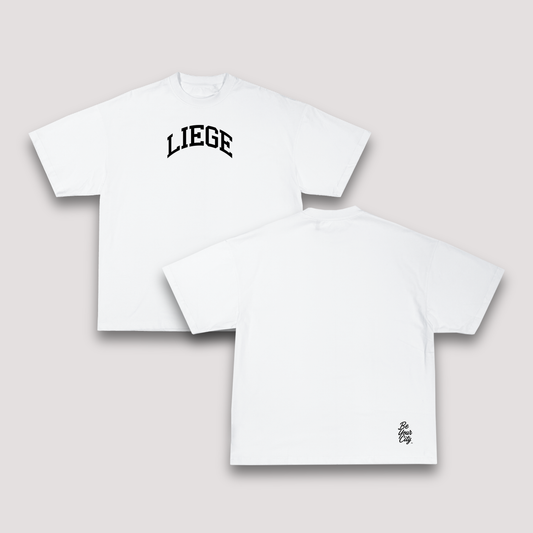 T-shirt Oversize Liège – Blanc & Noir | 100% Coton Bio Premium