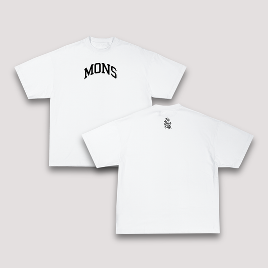 T-shirt Blanc Oversize Mons | 100% Coton Bio Premium