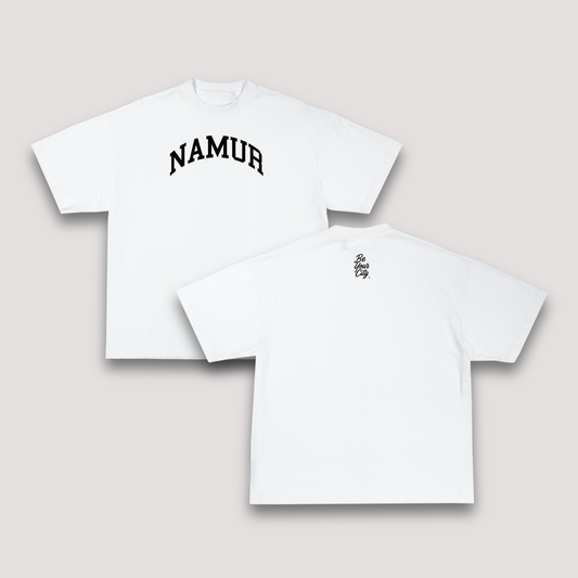 T-shirt Blanc Oversize Namur | 100% Coton Bio Premium